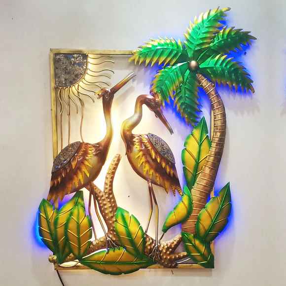 Two Swans Metal Wall Art