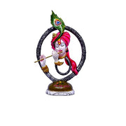 Multicolor Ring Krishna Tabel Decor Polyresin Showpiece