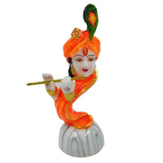 Krishna with Basuri Tabel Decor Polyresin Showpiece