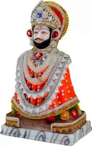 Polyresin Khatu Shyam Baba Idol for Home Temple Pooja Idol Decorative Showpiece