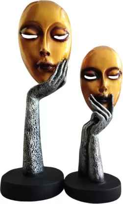 ItStyle Decorative Hand Face Set of 2 Decorative Showpiece