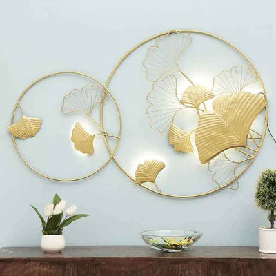 Golden Zingo Leaf Wall Art