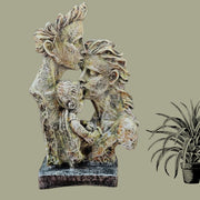 Antique Family Statue Showpiece Sculpture Polyresin