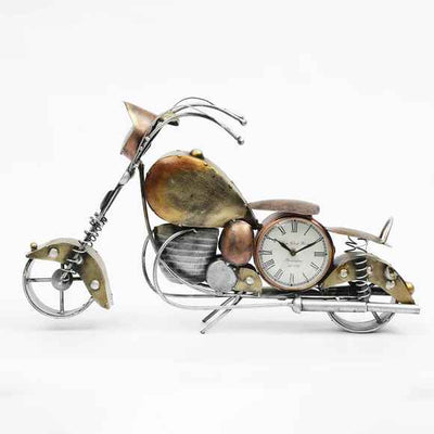 Harley Davidson Gold Copper Table Clock