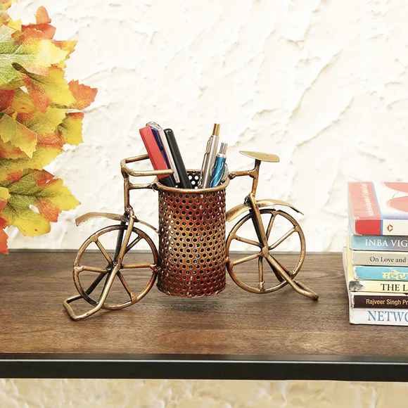 Metal Cycle Copper Pen Holder